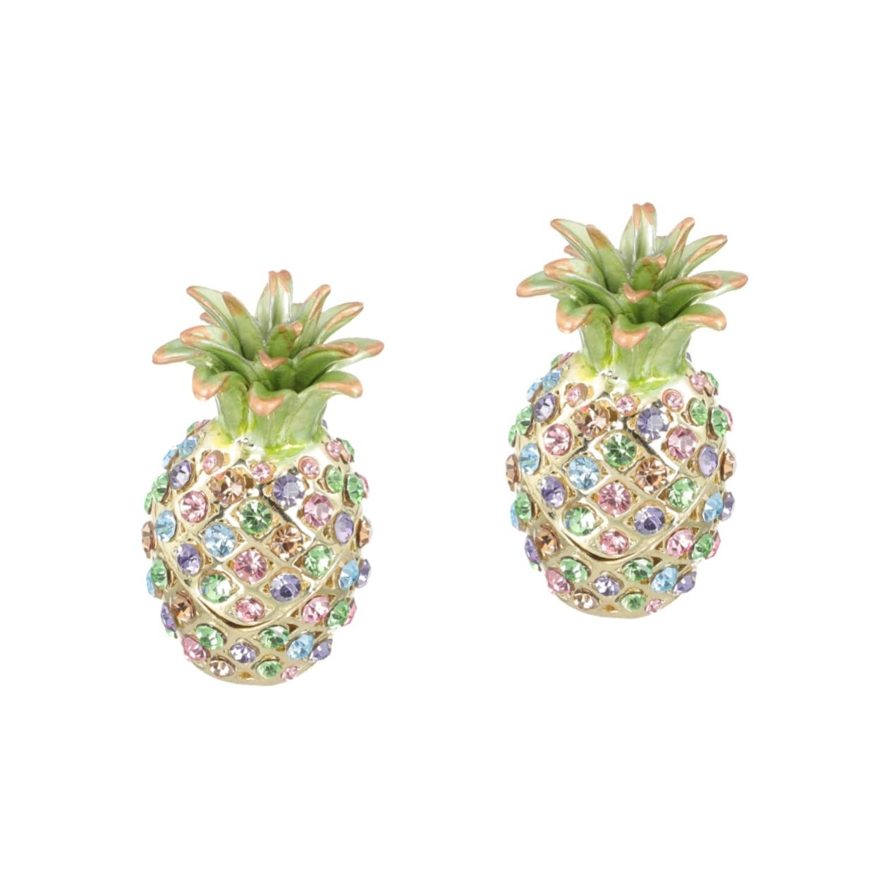 BESPORTBLE 2 Pezzi Portagioie Smaltato Ananas Portagioielli Decorativo Custodie Per Gioielli Organizzatore Di Gioielli Piccolo Contenitore Per Gioielli Custodia Per Gioielli Lega