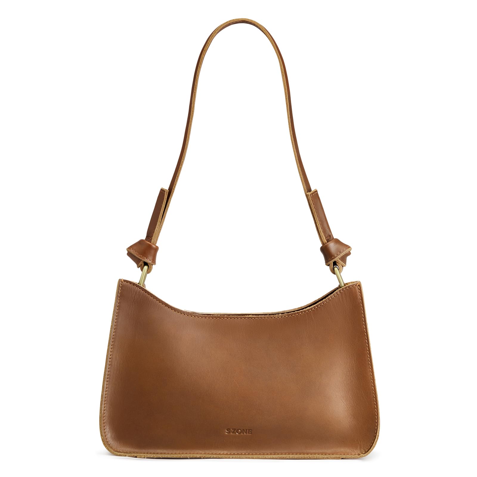 S-ZONE Leather Shoulder Bags for Women Small Shoulder Purse Handbags Clutch Hobo Bag Cute Purses