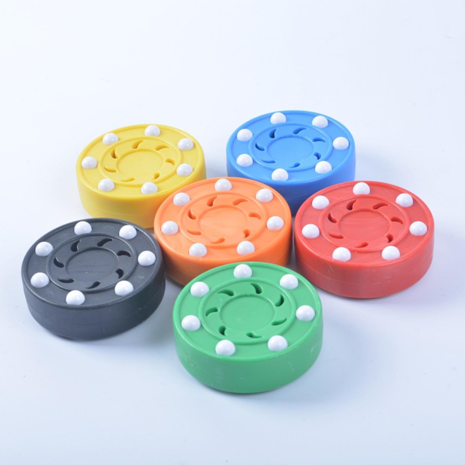 Street Hockey Balls Air Hockey Puck Training Ice Hockey Training For Floor Roller, Roller Hockey Game Puck Hockey For Beginners And Pros Practice(1,Random Color)