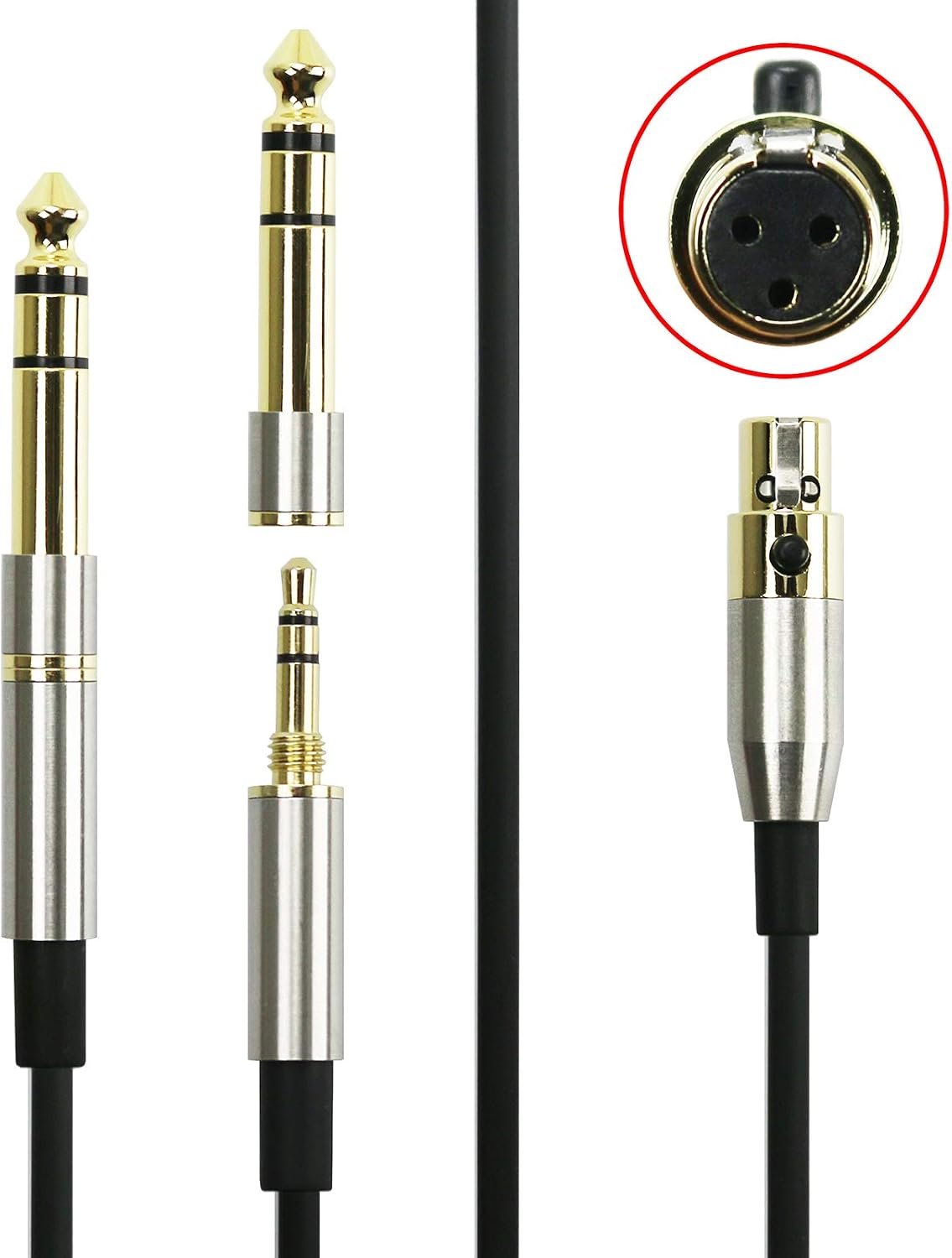 NewFantasia Replacement Audio Upgrade Cable Compatible with AKG K240, K240S, K240MK II, Q701, K702, K171, K141, K181, K271s, K271 MKII, M220, Pioneer HDJ-2000 Headphones 1.2meters/4feet