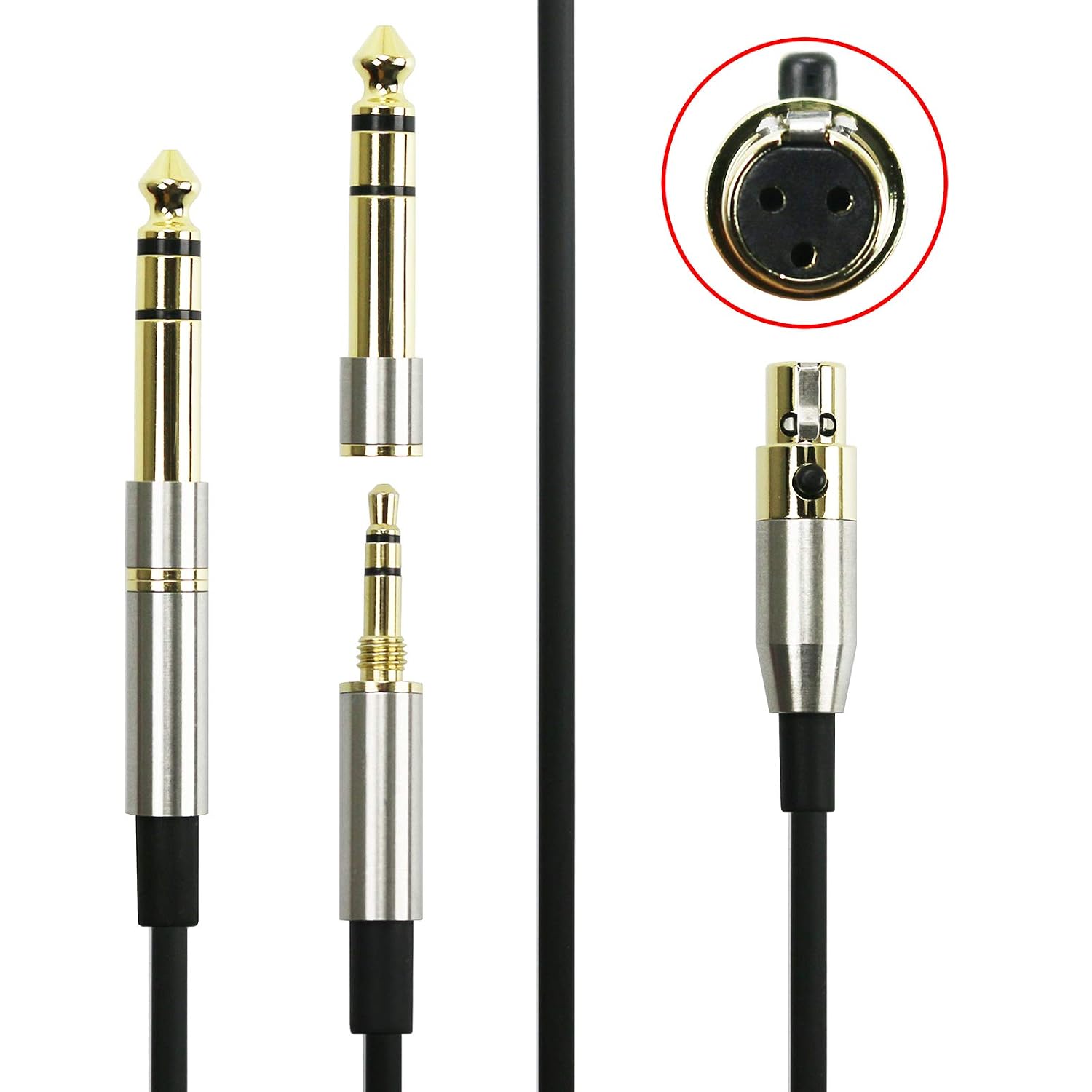 NewFantasia Replacement Audio Upgrade Cable Compatible with AKG K240, K240S, K240MK II, Q701, K702, K141, K171, K181, K271s, K271 MKII, M220, Pioneer HDJ-2000 Headphones 1.5meters/4.9feet