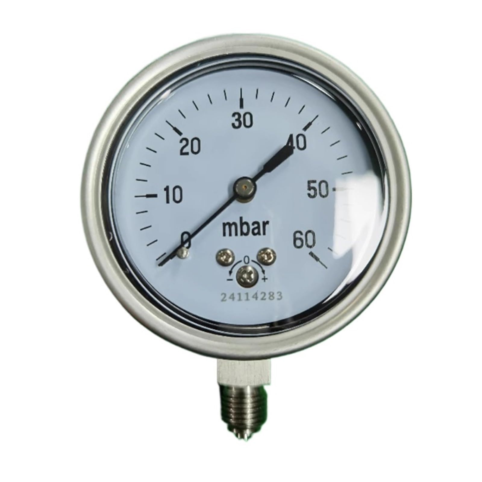 Manomètre Mbar en acier inoxydable(0-16mbar)