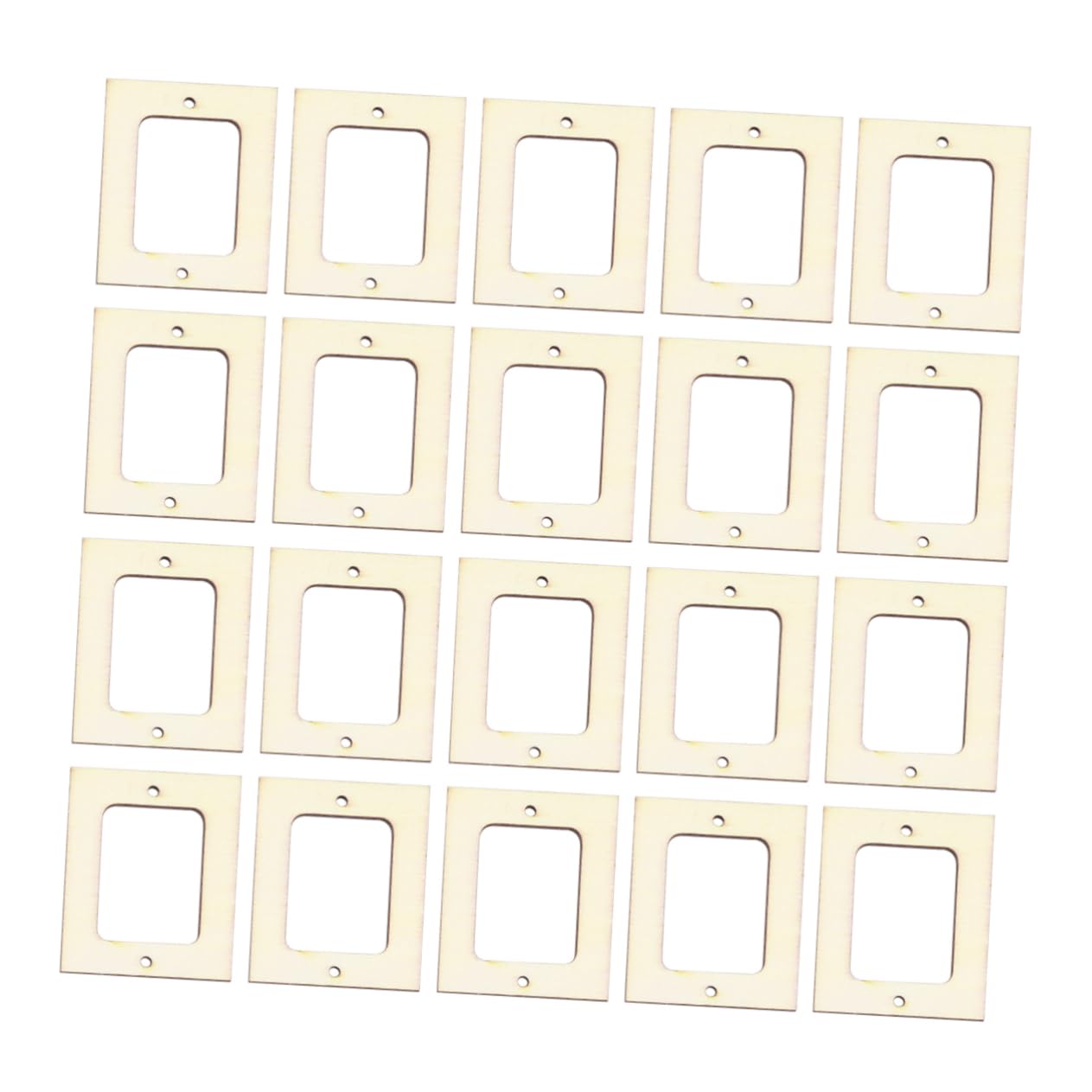 PRETYZOOM Educational Crafts Diy Wooden Photo Frames 20pcs Set Decorative Frames for Home Wall Hanging or Tabletop Handmade Accessories