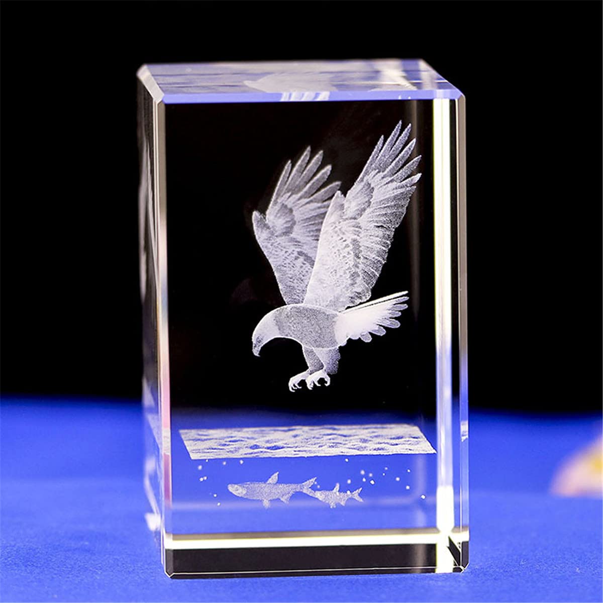 Koliyn Decoración Creativa de Recuerdo de Cristal, Serie de Animales tallados Interiores tridimensionales de Cristal K9 Transparente Creativo, 1 Regalo novedoso