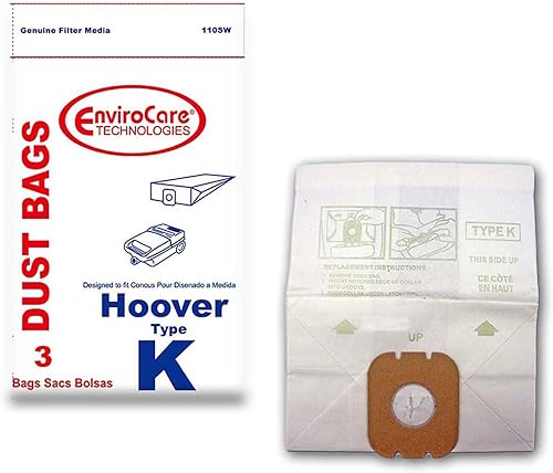 Miniatura 1 de EnviroCare Bolsas de repuesto para aspiradoras para aspiradoras Hoover tipo K, paquete de 3