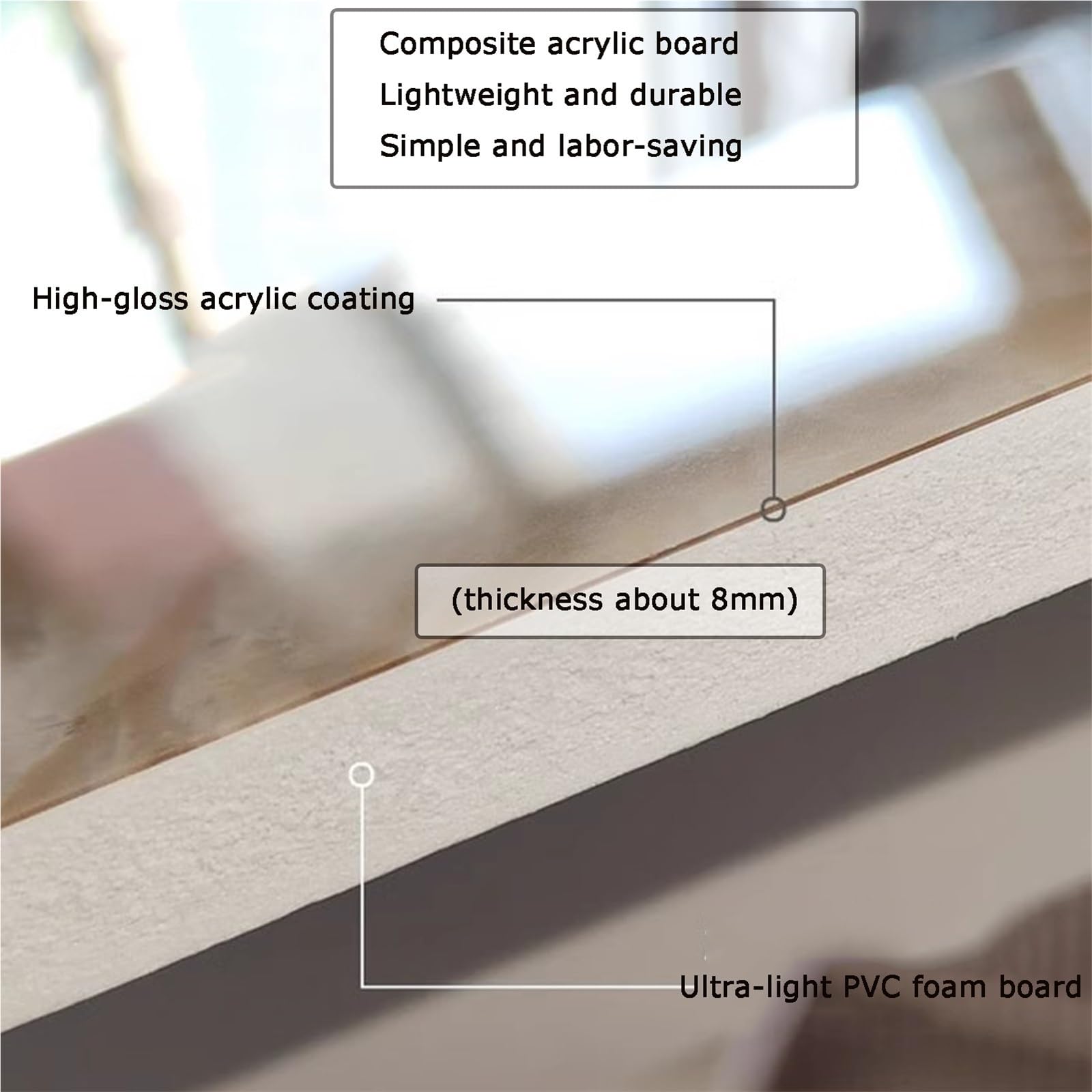 Fatto su Misura Davanzale Finestra PVC, Davanzale Transizioni Porte Alzatina, Resistente Davanzale Pannello Decorativo, PVC Composito Sporgenza Davanzale Copri Baia