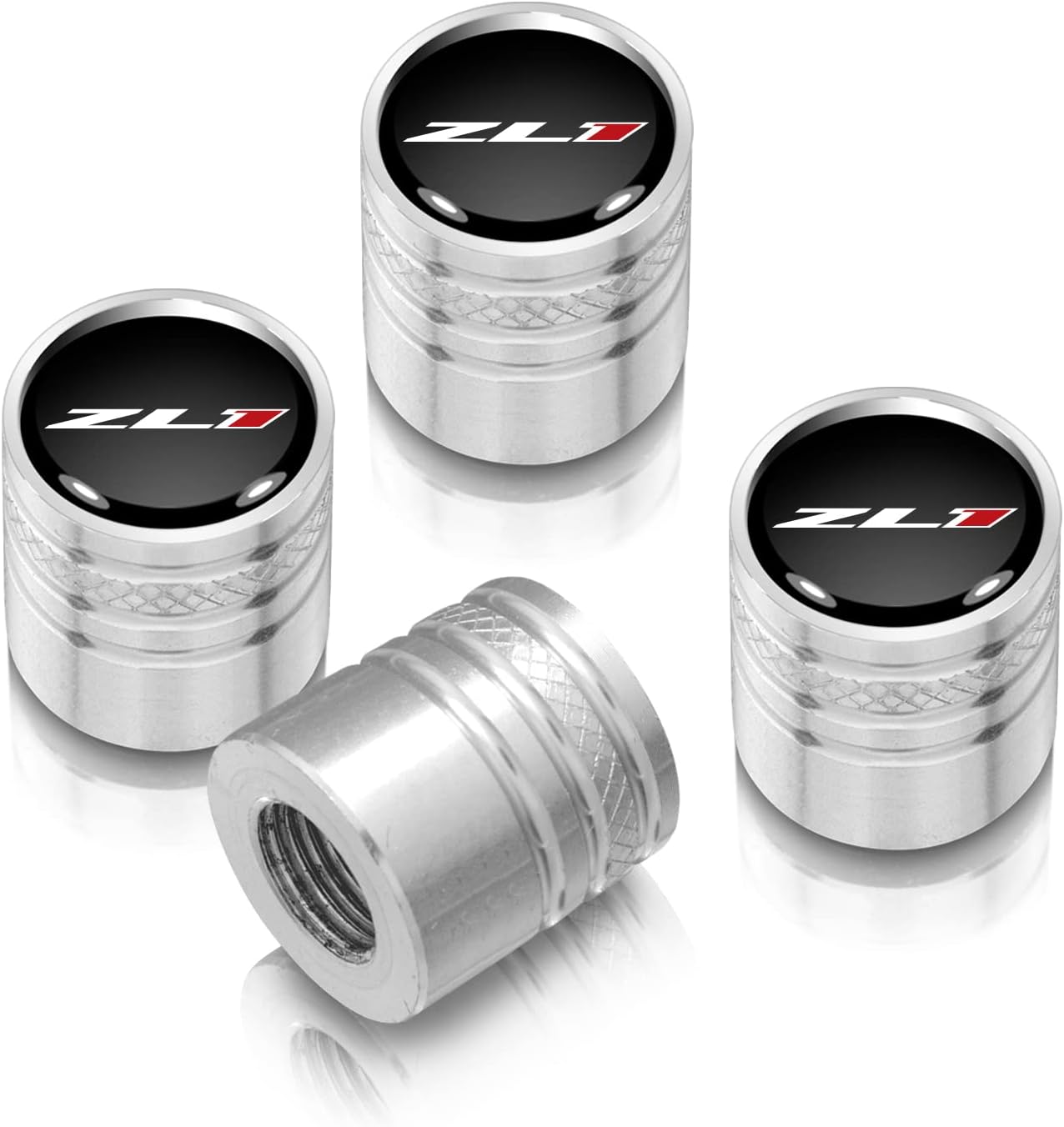 iPick Image for Chevrolet Camaro ZL1 Logo in Black on Shining Silver Aluminum