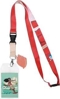 Moana Dress Up 22-inch Lanyard with Clear ID Sleeve and Rubber Charm