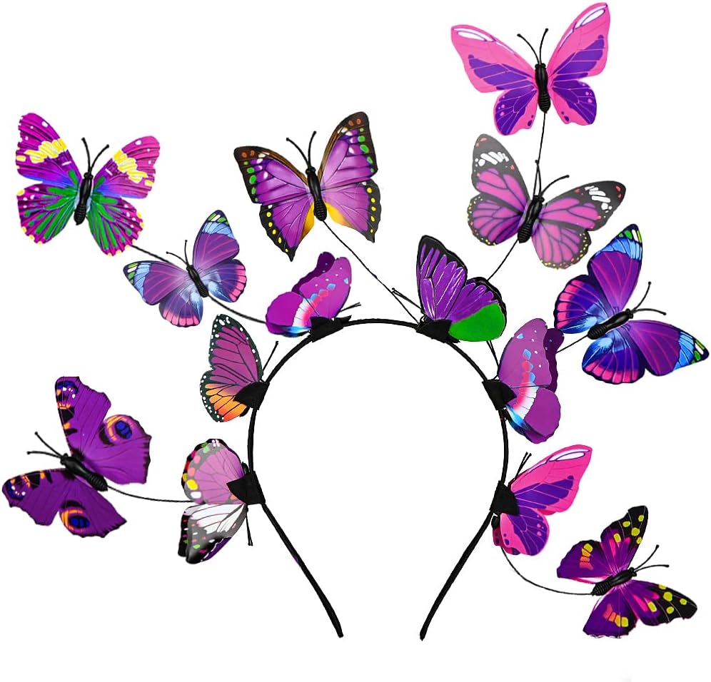 Butterfly Fascinator Hats Women Monarch Tea Party Headband Alice in Wonderland Hat Derby Halloween Costume