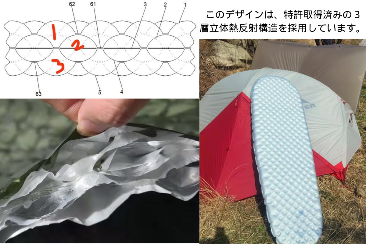 Amazon.co.jp: Windhike エアーマット 高R値5.8/3.5-20℃の低温で使用