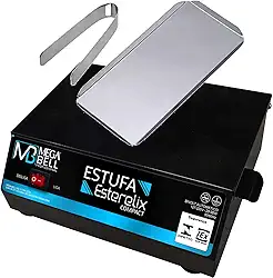 Estufa Preta de Esterilização para Manicure e Pedicure Mega Bell + Bandeja + Pinça