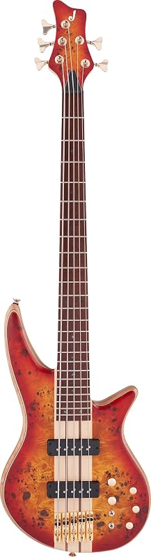 Jackson Pro Series 5-String Spectra Bass SBP V, Cherry Burst, Caramelized Jatoba Fingerboard | Caramelized Jatoba Fingerboard