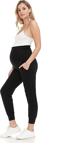 Miniatura 4 de Leggings Depot Pantalones de Maternidad para Mujeres Sobre el Vientre Pantalones Deportivos de Embarazo Casuales de Descanso