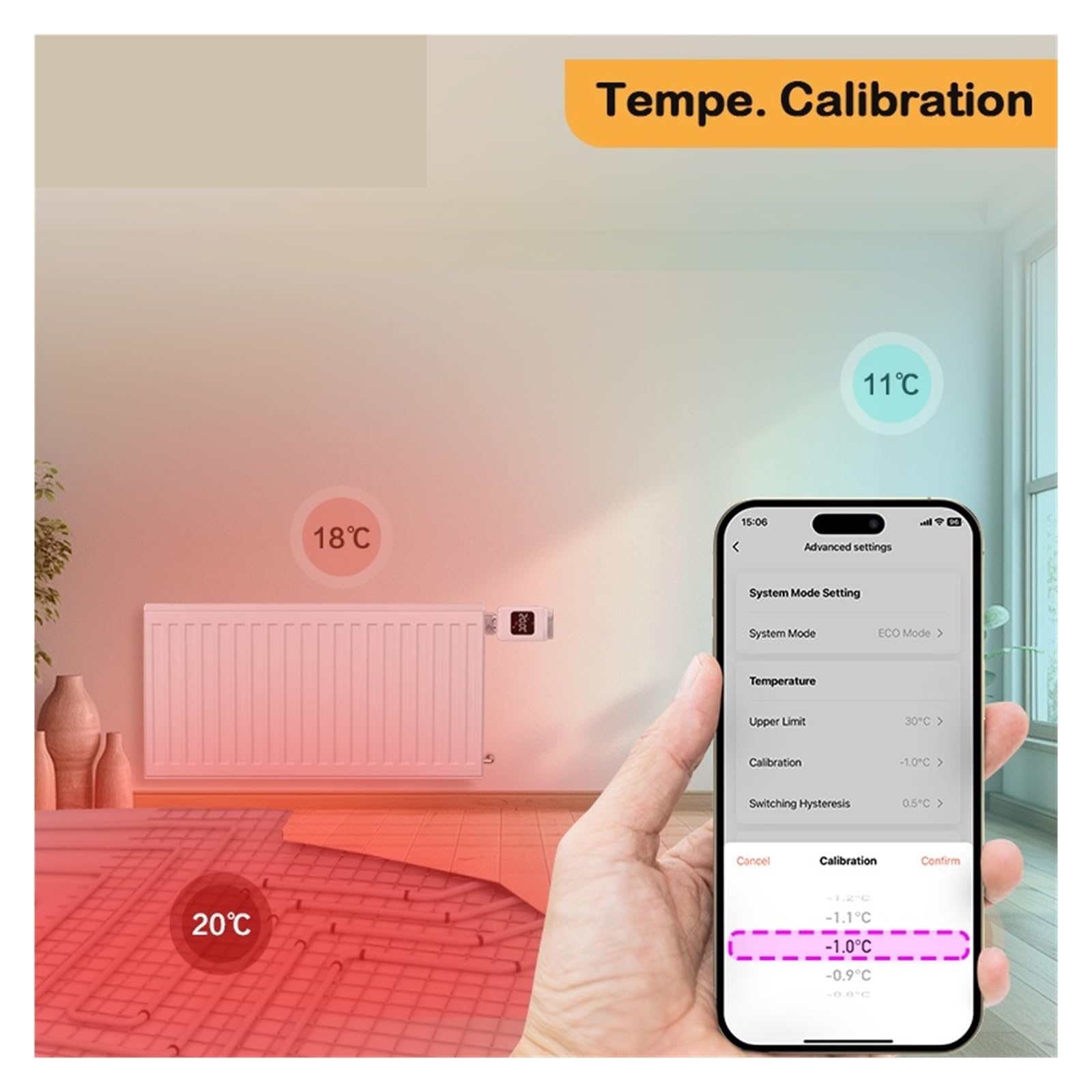 Valvola Termostatica for Radiatore TRV Zigbee Tuya Smart WiFi Temperatura modalità Vacanza(4PCS-Zigbee)