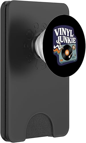 Vinyl Junkie Retro Turntable Record Collector Music Lover PopSockets PopWallet for MagSafe