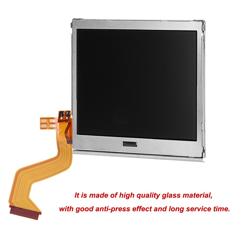 VBESTLIFE Display di Ricambio per NDSL, LCD Glass ricambi di Superiore/Inferiore dello Schermo per NDSL (Schermo Superiore)