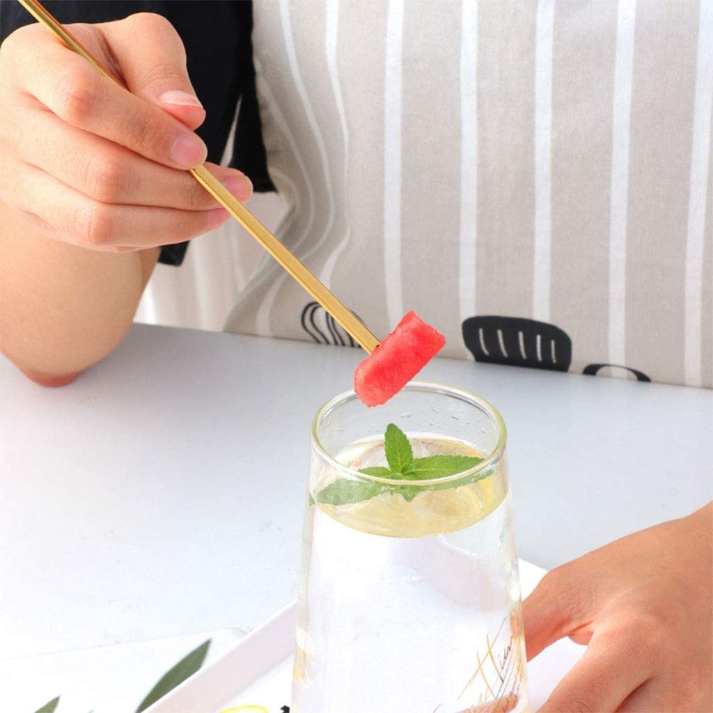 Löffel Restaurants Löffel Mit Langem Griff, 8-teiliger Kaffeelöffel Aus Edelstahl, Für Küchen-Dessertlöffel, Rührlöffel Esslöffel Hause(E)