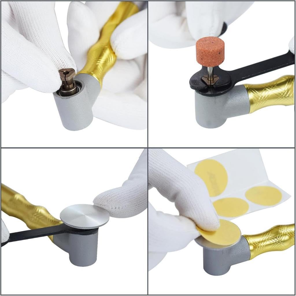 Eje Flexible de para Pieza de Mano, Mandril de 3 Mm, Accesorios para Fresado Y Rectificado, Dorado