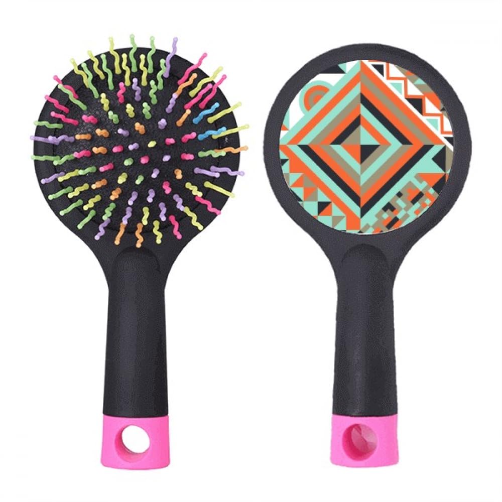 Brosse à cheveux démêlante vert accessoire de coiffage géométrique - 4