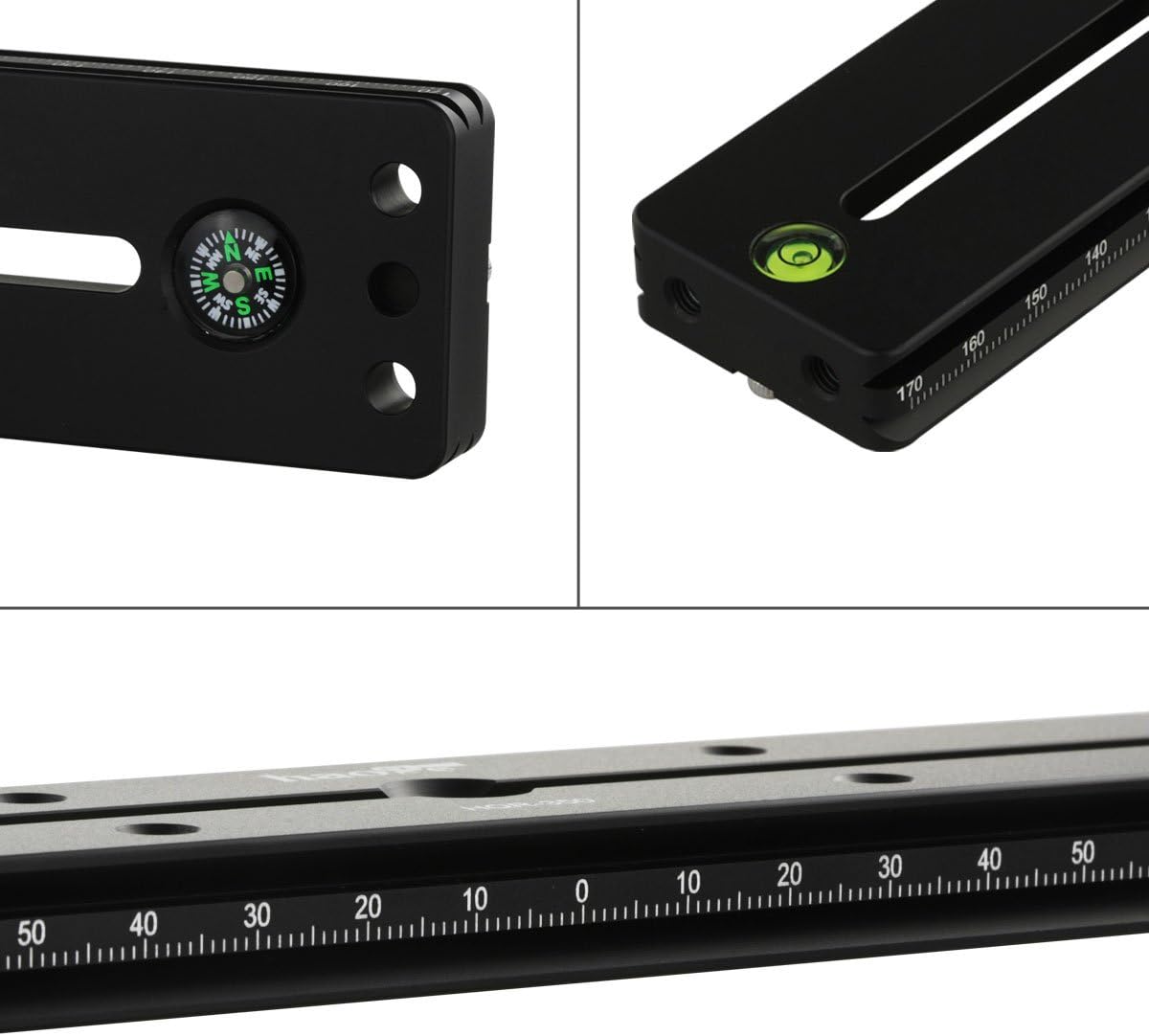 Haoge HQR-350 350mm Multi-Purpose Dual Dovetail Long Quick Release Extender Rail Sliding Plate for Camera Tripod Ballhead Clamp fit Benro Arca Swiss Sunwayfoto