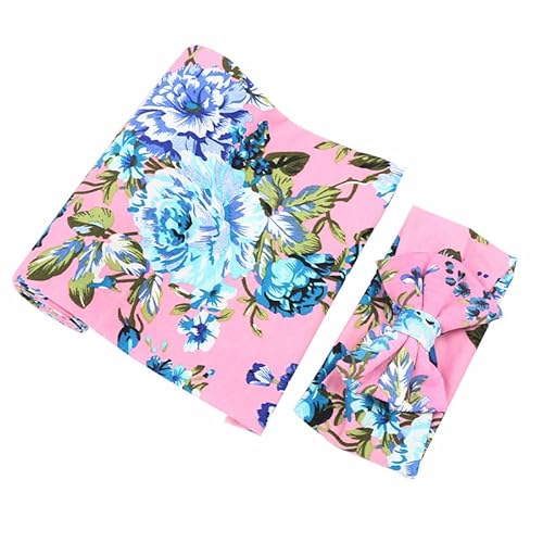 Galabloomer Newborn Swaddle Blanket With Beanie Set Baby Boy Receiving Blanket #TOP1