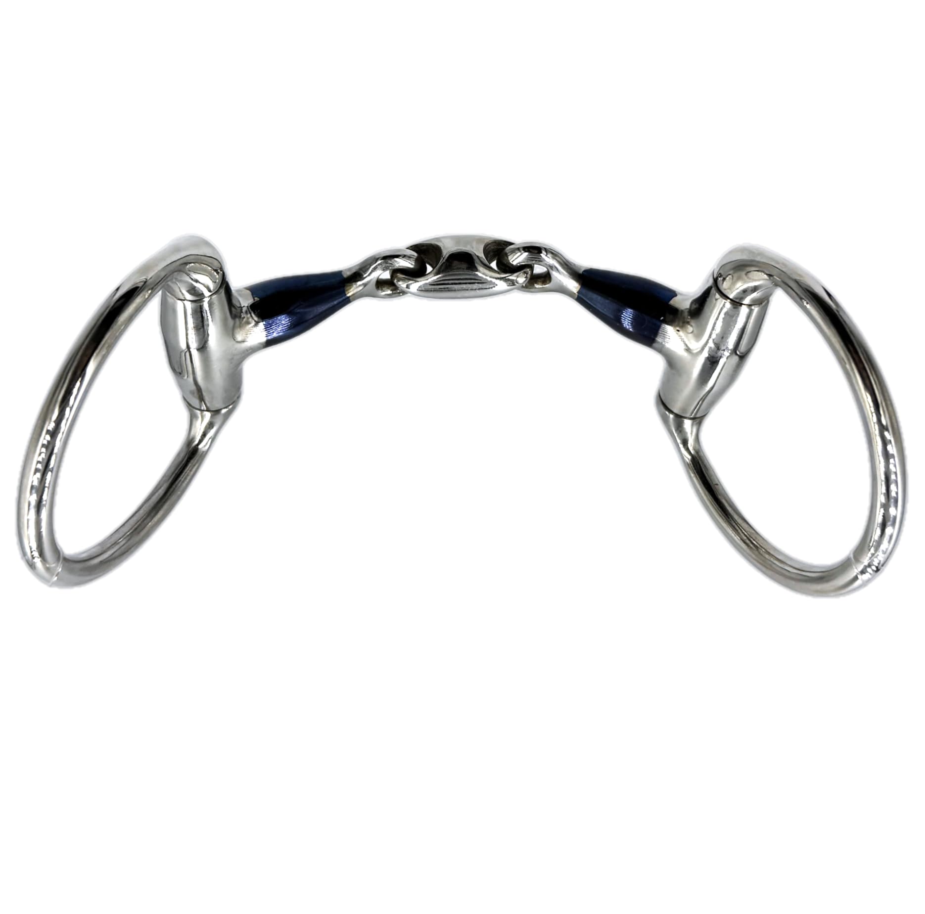 ES0283 Sweet Iron - Morso a testa di oliva, doppio rotto in acciaio inox, diametro anello 70 mm, spessore dentatura 14 mm (9,5 cm)