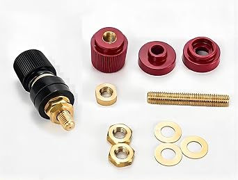 WWZMDiB Pure Copper Remote Battery Terminal Sbinding Post (2Pcs M6(1/4))