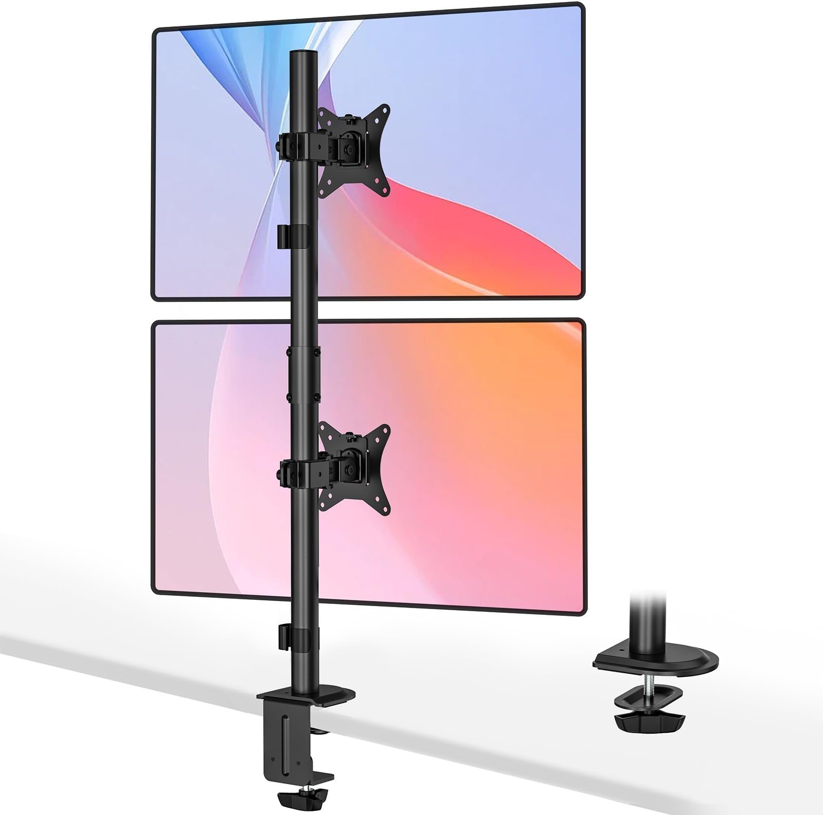 Amazon.com: Vertical Dual Monitor Stand - WORLDLIFT Stacked Monitor ...