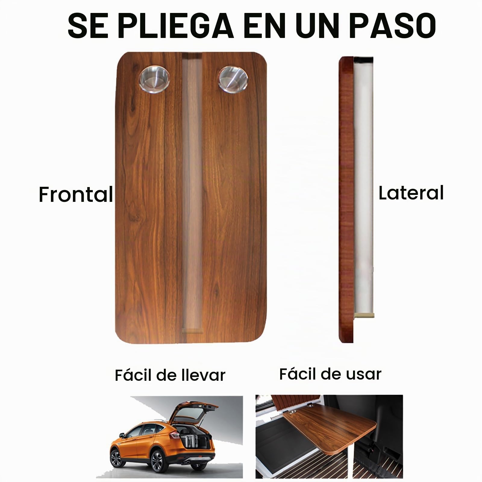 Mesa de comedor plegable para caravana con kit deslizante desmontable, ideal para caravanas, furgonetas y autocaravanas