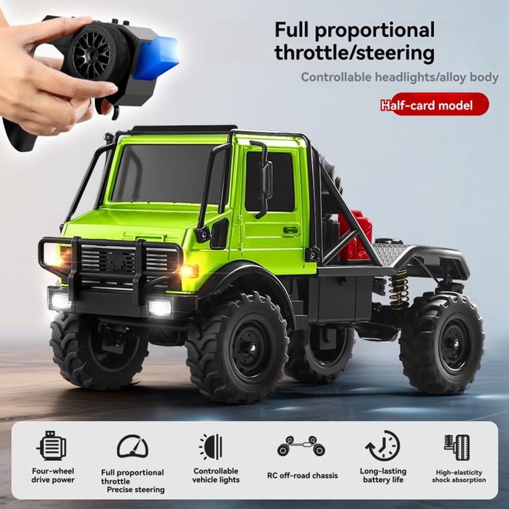 MN333 U4000 RC Car 1/18 Scala 4WD Fuoristrada Climber con Parte Anteriore in Metallo e Luci di Simulazione Veicolo Elettrico Modello Telecomandato A
