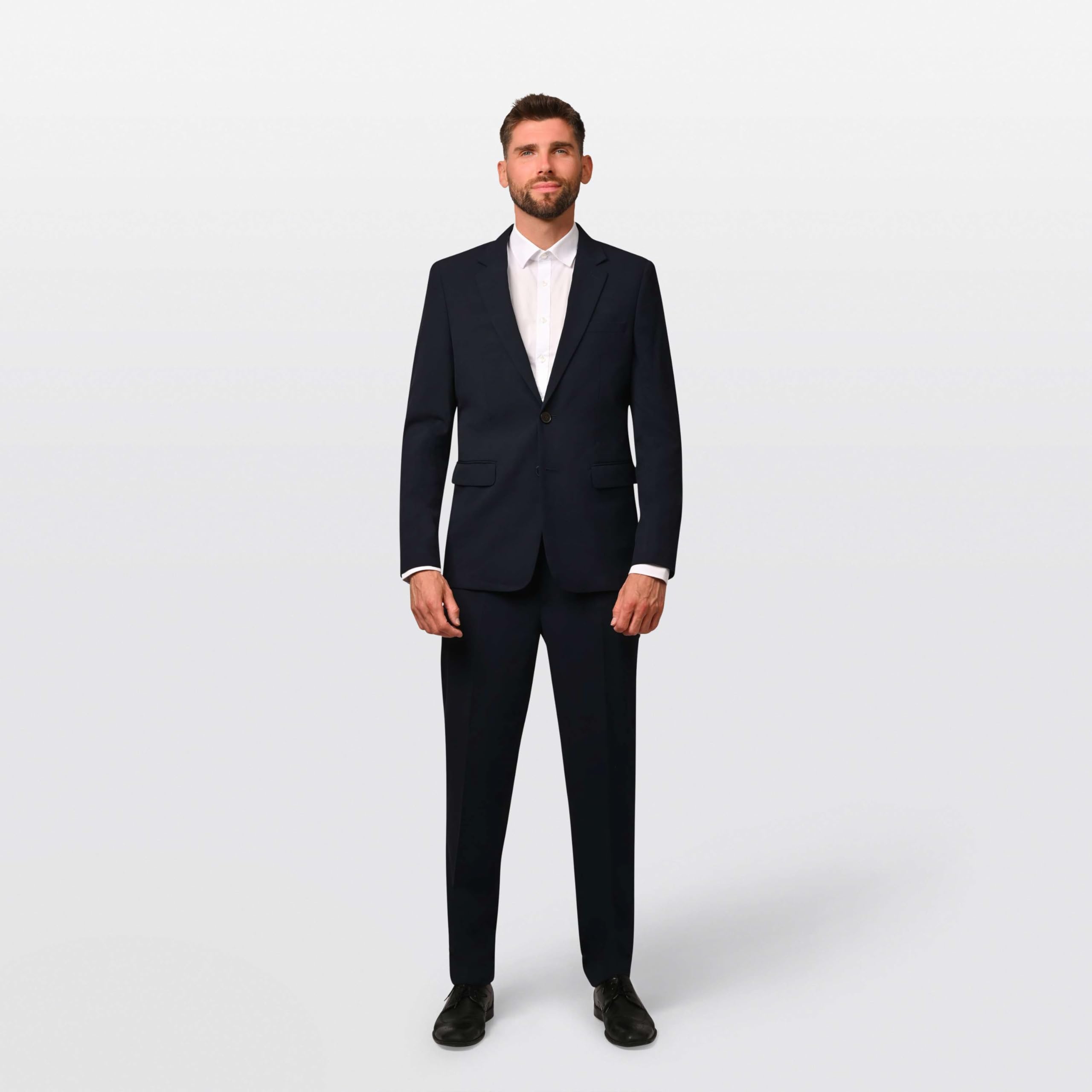 Giacca da uomo a 2 bottoni – o da lavoro con pantaloni – Vestibilità regolare – Giacca e pantaloni combinabili in diverse misure – con sacco appendiabiti