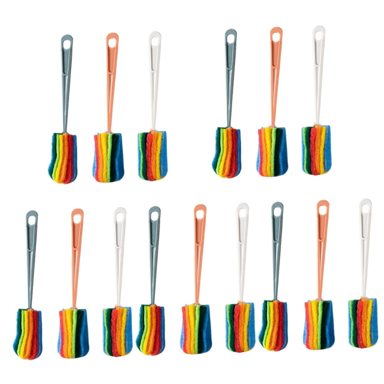 FRCOLOR 15stücke Lange Grifflänge Reinigungsbürste Teilig Vielseitige Flaschen Und Tassenbürste Für Schmale Hälsen Effektive Reinigung Für Weinbecher Milchflaschen Und Wasserbecher