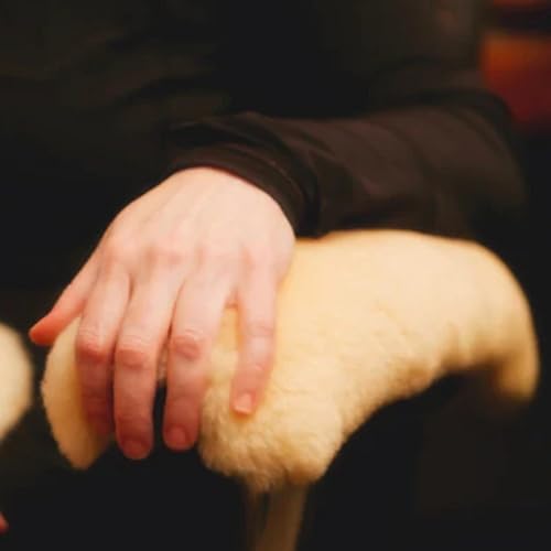 Miniatura 5 de Sofsheep - Fundas para reposabrazos de silla de ruedas de piel de oveja real, fundas para reposabrazos para sillas de ruedas, almohadillas