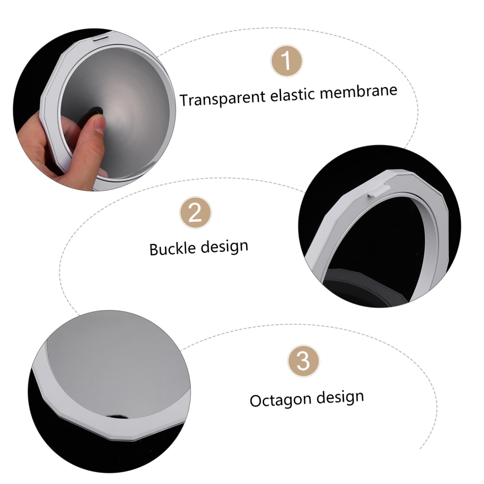 WOFASHPURET Floating Frame Display Holder Stands for Jewelry 3d Floating Display Case Stand White Pe Film Dustproof Jewelry Display Case