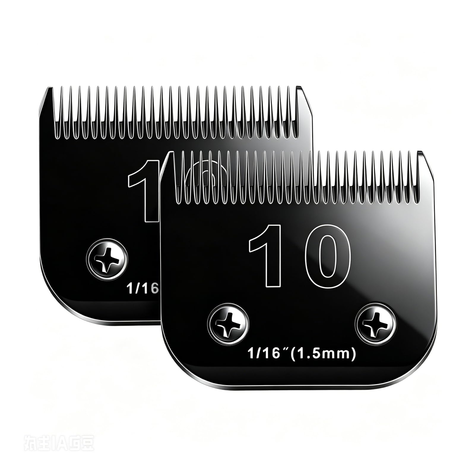 Audoc 10 Blades Dog Grooming Blades Compatible with Andis/Oster A5/Wahl KM-10 Series Dog Clippers,Detachable Clipper Replacement Blade,Black,Size 10 Blade 1/16" (10#/2PCS)