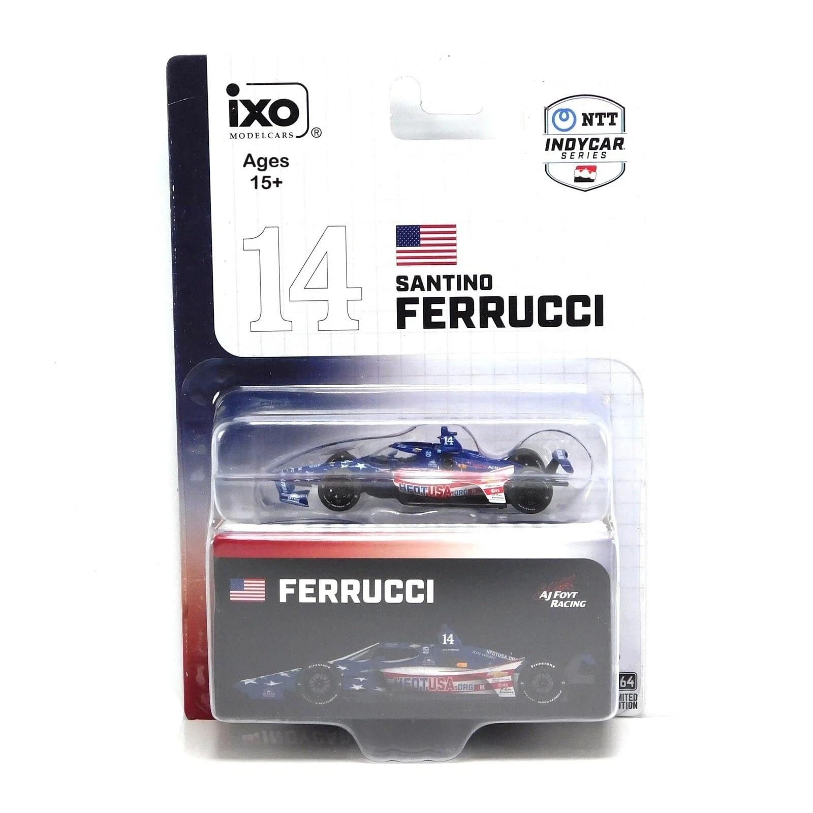 Amazon.com: IXO IND64006 2025 Santino Ferrucci #14 AJ Foyt Racing