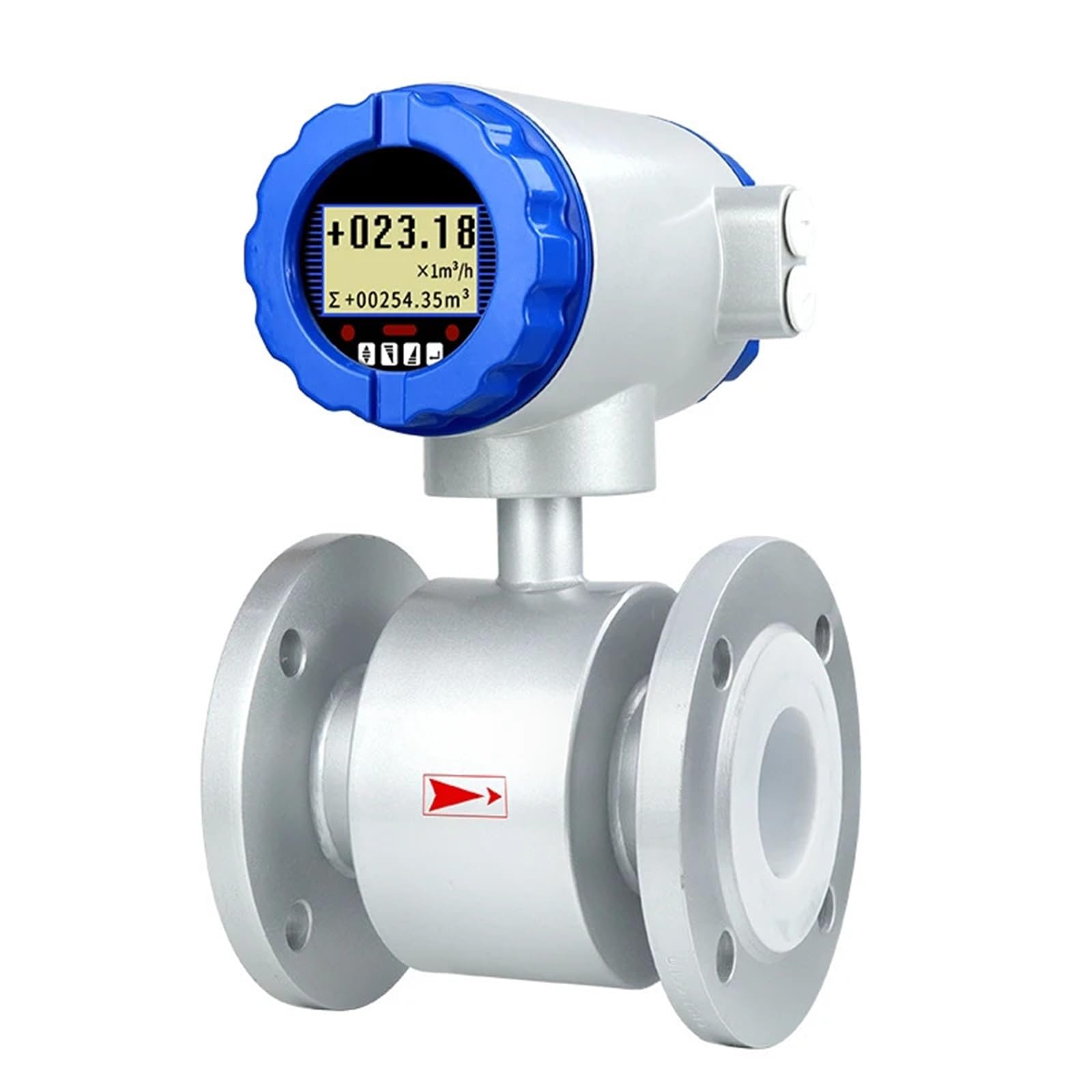 Qlnzagvfrde 1 Water Flow Meter, Electromagnetic Flow Meter For Measuring Milk, Juice, City Water,4-20Ma, Pulse, Rs485(Dn32)