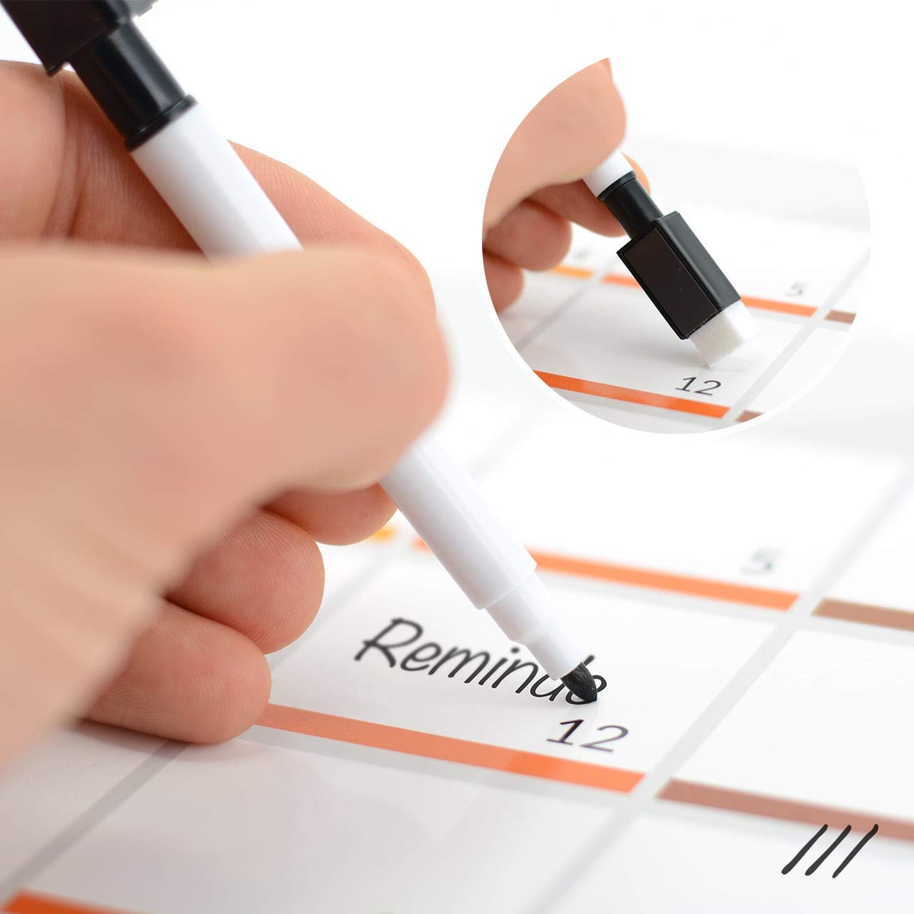 CKB LTD® Kalendar 31-Dniowa Magnetyczna Tablica na Lodówkę z Markerem, Biała i Długopis, Magnes Suchościeralny, Kuchnia, Biuro, Notatki, Duży Planer Dzienny