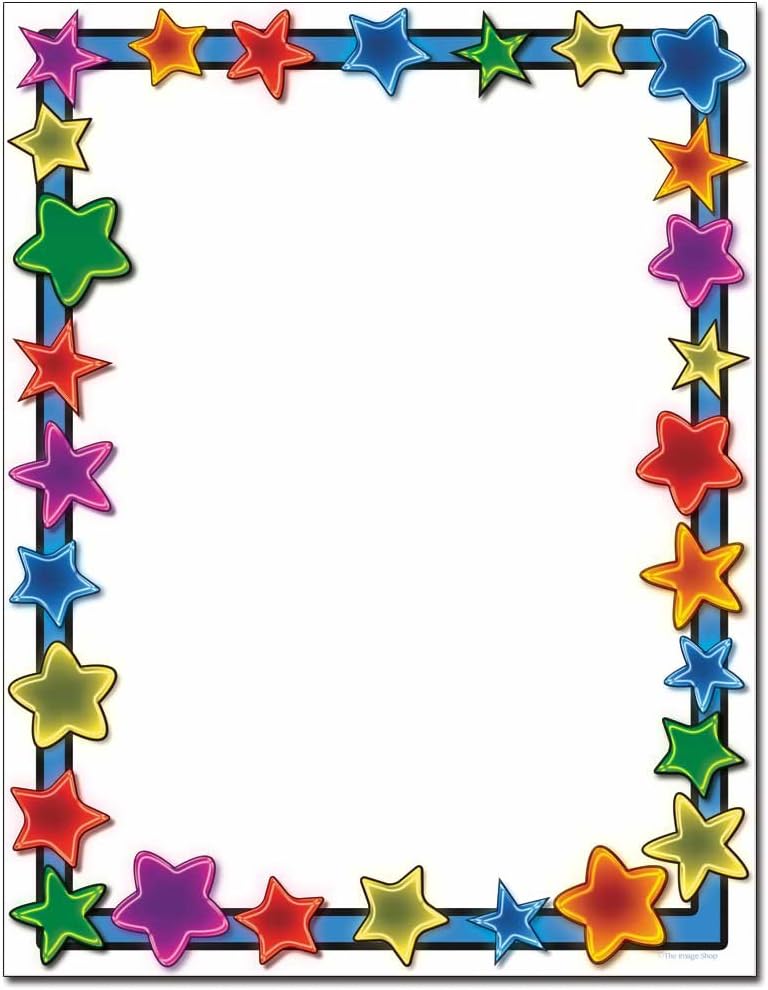 Neon Stars Letterhead Laser & Inkjet Printer Paper, 25 pack