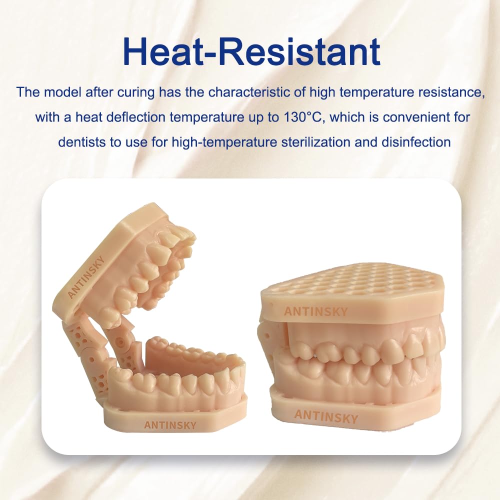 Antinsky Dental Resina Dentale Modello per DLP LCD Resina 3d Stampante 405nm 1kg Alta precisione e basso ritiro ad alta temperatura