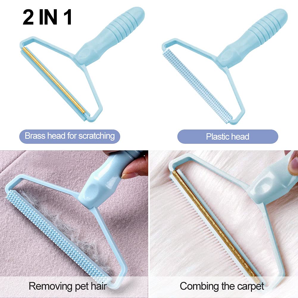 Herbruikbare Pet Hair Remover, Lint Cleaner Pro 2 PCS - De Niet Schadelijke Pluisverwijderaar En Tapijtschraper Easy Cat Hair Remover Pet Hair Remover Voor Co
