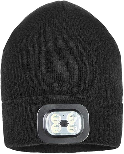 KiGoing Bluetooth Knit Cappello con Cuffie Stereo Microfono Luce LED Cuffie Senza Fili Luce Calda LED con Cappuccio per Corsa Sci KiGoing Bluetooth Knit Cappello con Cuffie Stereo Microfono Luce LED Cuffie Senza Fili Luce Calda LED con Cappuccio per Corsa Sci