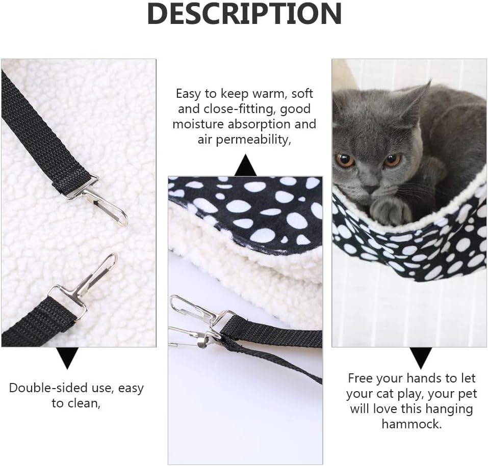 review TEHAUX 1Pc pet Hammock cat cage Hammock Bed pet Hanging Bed Soft cage Hammock cat Hammock Habitat Winter cat Hammock cat Swinging Bed cat Sleeping Hammock Hanging nest Sherpa Breathable