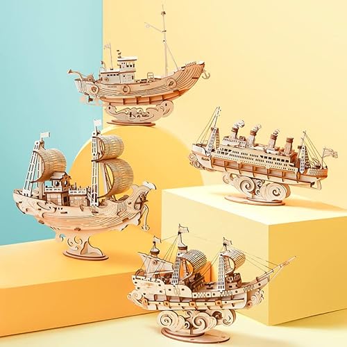 Rowood 3D Puzzles For Adults, Wooden Ship Model Kits For Adults To Build,Diy Crafts Kits Teen Boy Gifts On Birthday Christmas (Cruise Ship) #TOP5
