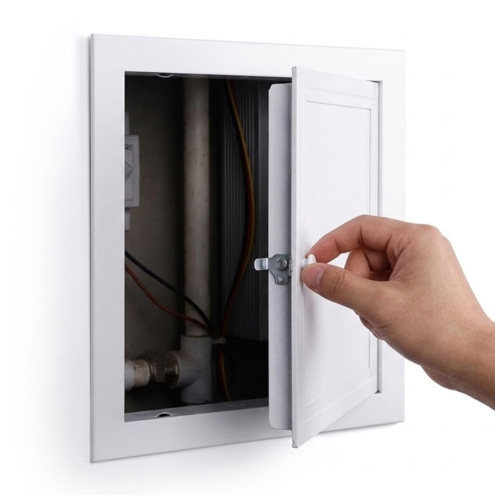 Sportello Ispezione Pannello di Accesso in AcciaioAlluminio，Porta di Accesso al Soffitto del Sottotetto，Coperchio per Fori Nel Muro Che Nasconde per Sistemi di Condotti Idraulici(Bianca,300x550 mm)