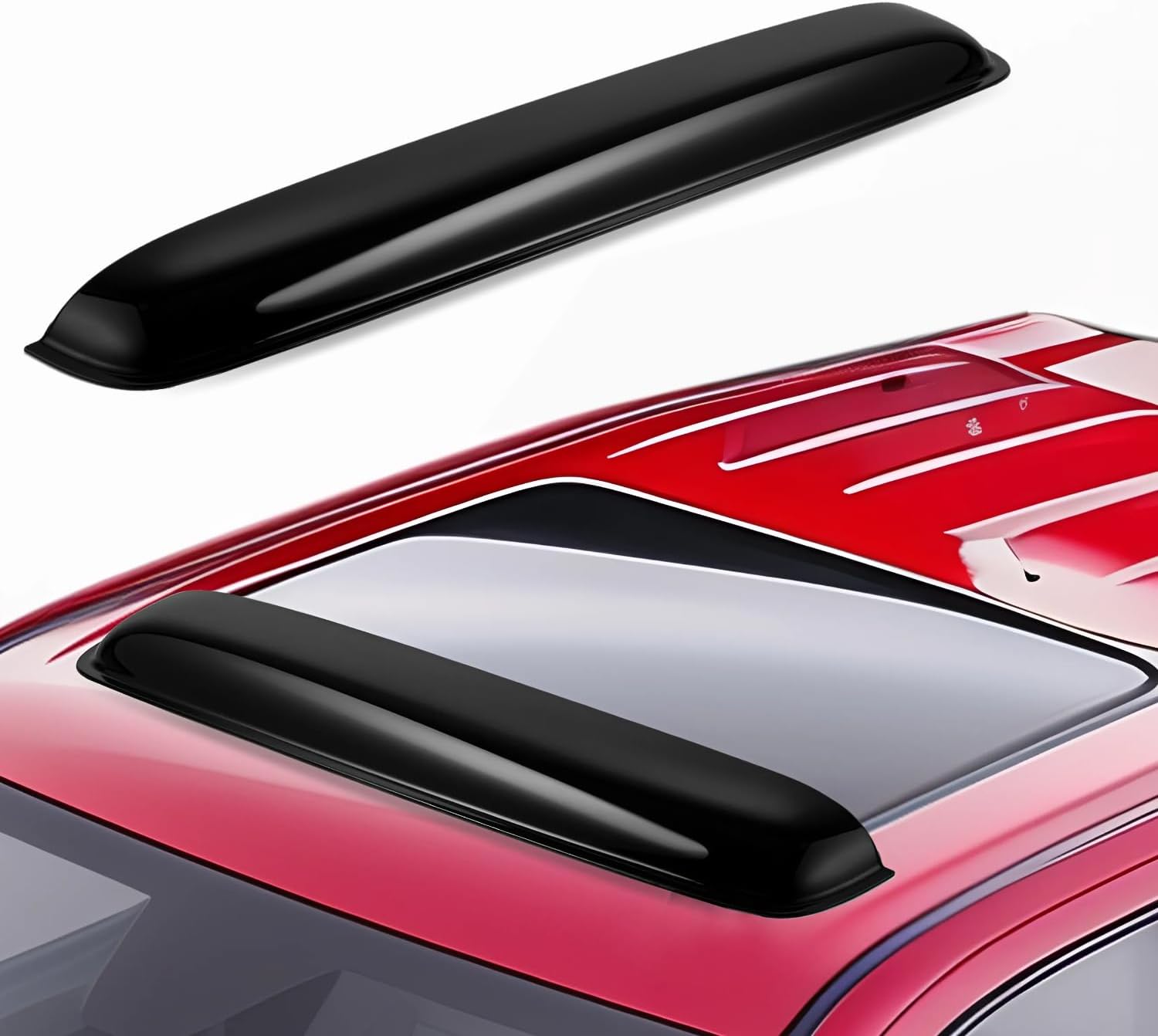 Extra Durable Sunroof Wind Deflector for Sunroof or Moonroof (37.8" inch) – Sun Roof Rain Guard Easy 3M Tape-On Install - SR11000