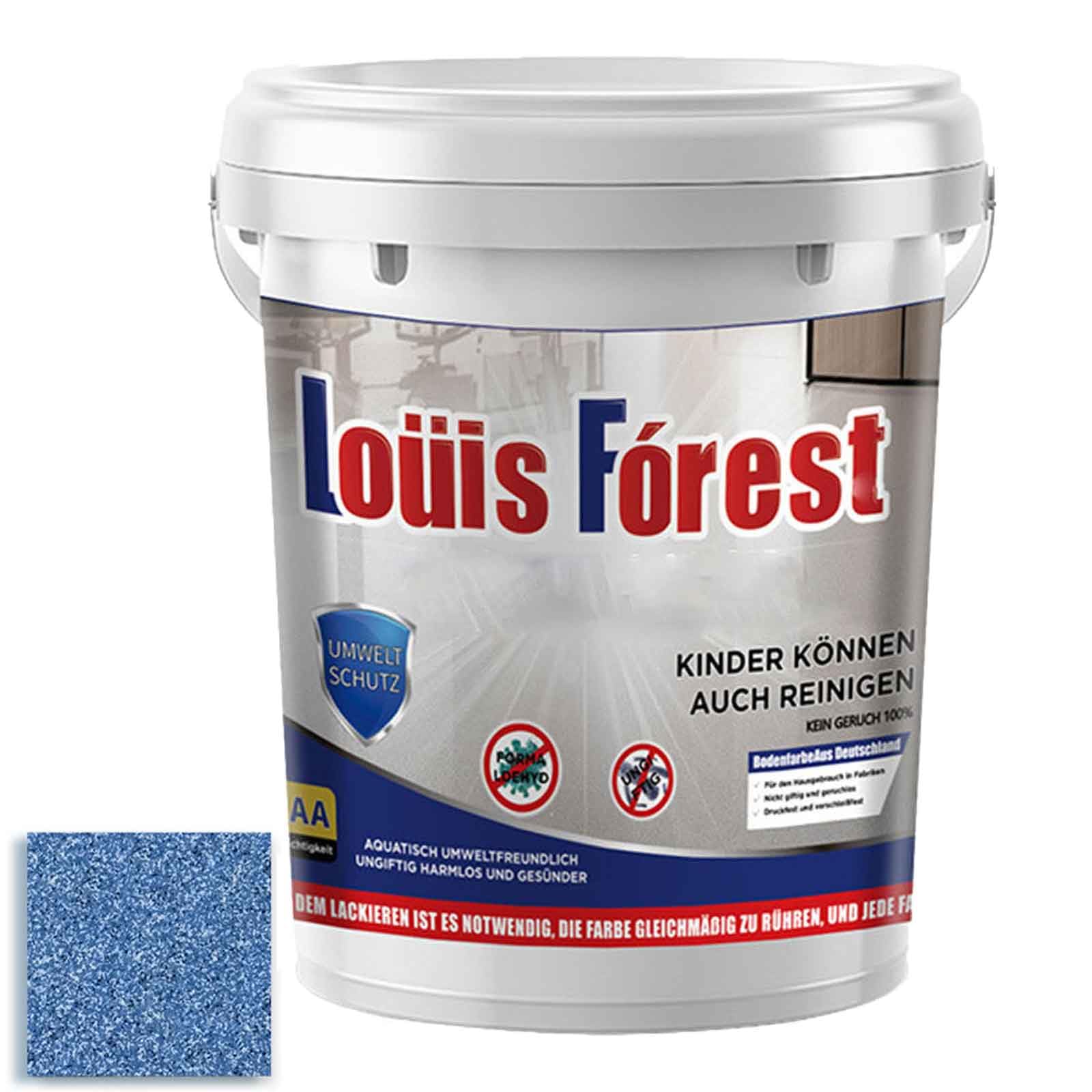 MUVILAFA Self Leveling Epoxy Floor Paint, Epoxy Colored Sand Floor Paint, Fast Drying, Stain-Resistant For Concrete Tile Wood Countertop Decorative Finish (Light Blue)