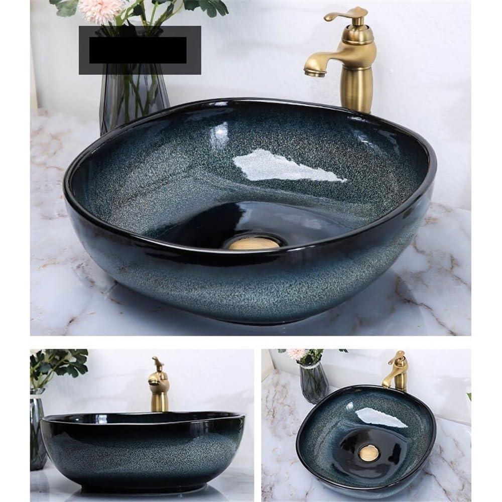 Umywalka łazienkowa ceramiczna umywalka łazienkowa na małe balkony, mieszkanie, umywalka nablatowa umywalka