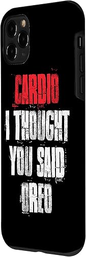 Miniatura 2 de Funda divertida de entrenamiento de gimnasio para iPhone 11 Pro Cardio I Thought You Said Oreo