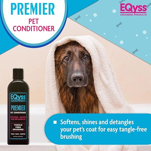 Miniatura 2 de EQyss Premier - Acondicionador para mascotas, hidrata, suaviza y acondiciona el pelaje seco y el cabello, desenreda y añade brillo, para todos los